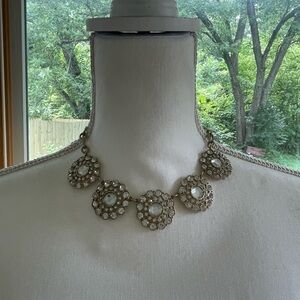 J. Crew Clear Rhinestone Statement Necklace